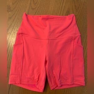 Hot pink biker shorts